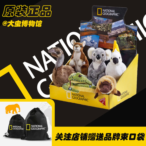 国家地理玩偶公仔考拉鸭嘴兽蟒蛇