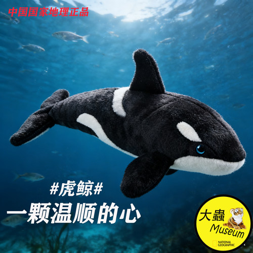 国家地理毛绒玩具虎鲸小孩子礼物