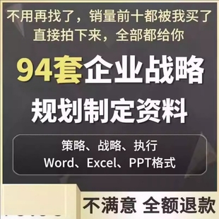 企业战略规划制定策略执行营销规划产品渠道市场体系培训ppt表格