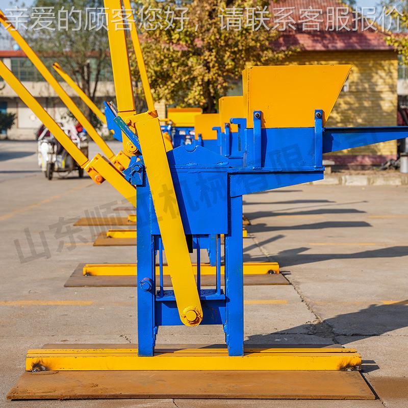 定0制机QM成R2-4手工粘土制砖咨询客服空心砖机手压联锁砖机非洲