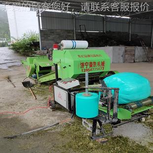 青玉米秸捆秆打捆包膜机全自动饲料牧草打 55包2储打薄膜机厂FCI