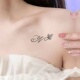 防水女持久彩色纹身贴性感高级感仿真字母蝴蝶锁骨小清新可遮疤痕