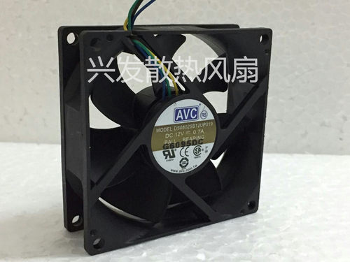 AVC DS08025B12UP019 12V 0.7A 8025 8CM 4线CPU风扇 服务器风扇
