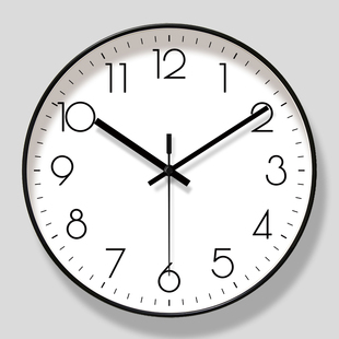 钟表6510挂钟静音钟客厅时尚 家用现代简约电子时钟挂墙石英钟挂表