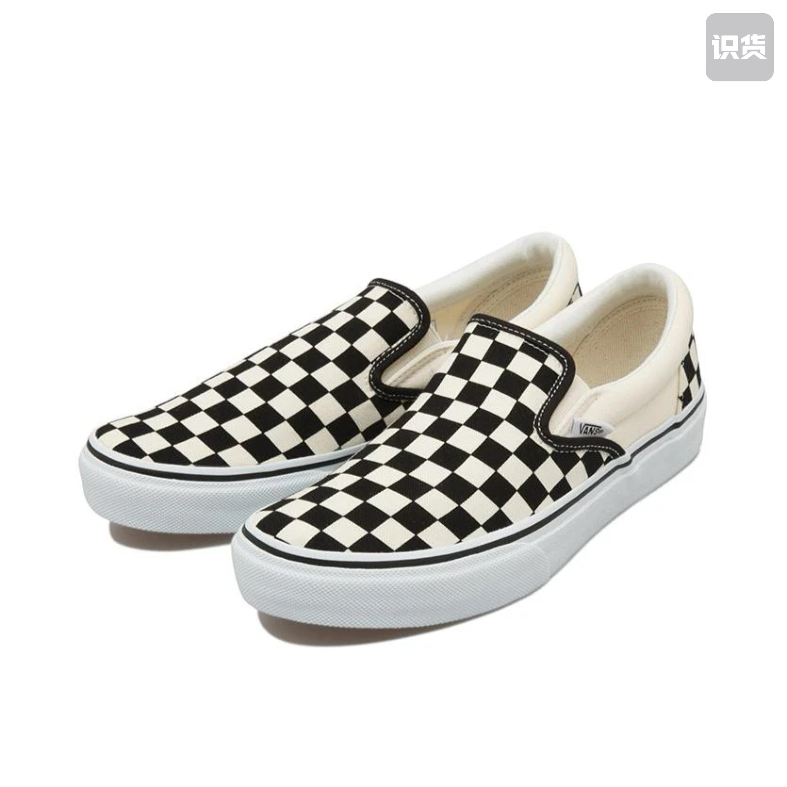 VANS Vans Slip-On舌式鞋低帮男女同款 经典棋盘格