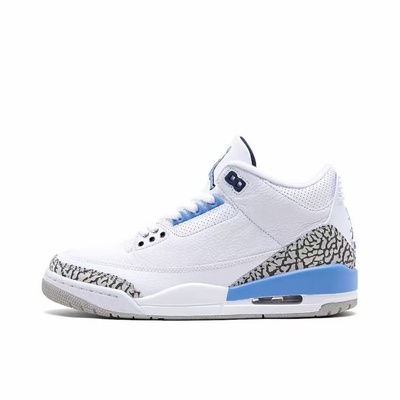 JORDAN Air Jordan 3 AJ3北卡蓝爆裂纹篮球鞋CT8532-104 广东dc
