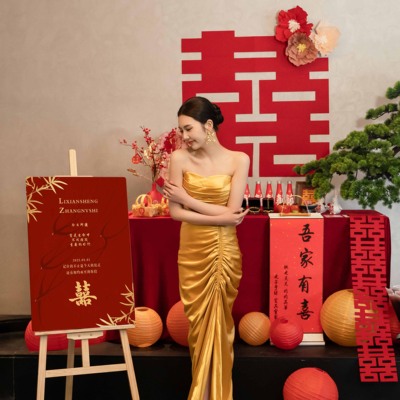 迎宾牌指示牌订婚结婚设计感