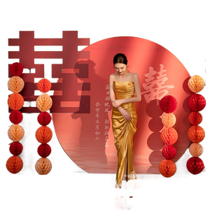 订婚布置装饰摆件全套大气简约背景墙kt板定制家里场景高级感简约