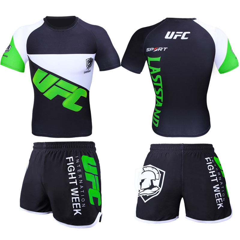 mma儿童拳击服紧身训练服格斗速干上衣散打服搏击训练服定制套装