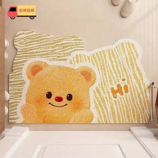 卡通入户门丝圈地垫门口耐磨脚垫进门家用蹭土地毯玄关门垫可裁剪