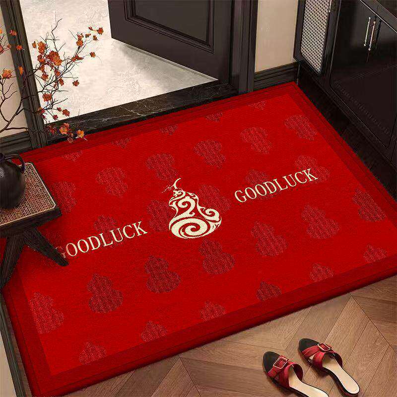 轻奢高级厚实比利时绒地垫2026马年款家用玄关免洗防滑进门脚垫