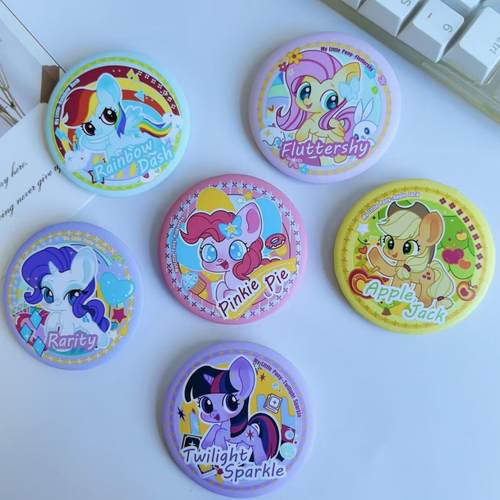 小马宝莉胸针可爱吧唧徽章马口铁徽章卡通装饰胸针谷子挂件