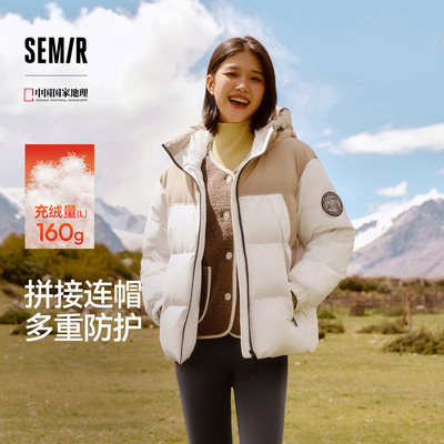 森马中国国家地理系列羽绒服女