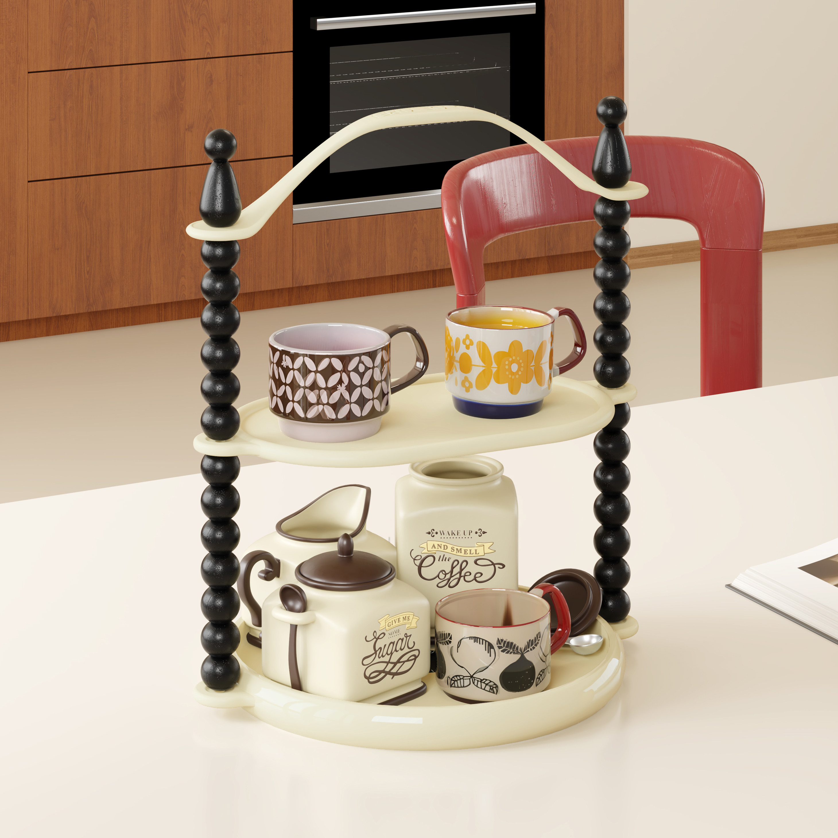 中古风桌面收纳盒入户玄关餐边柜杯子手表钥匙首饰装饰摆件置物架,收纳整理,桌面收纳盒,淘宝优惠券,粉丝福利购,淘宝优惠卷