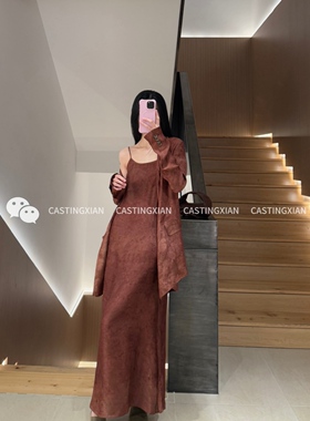 UMA WANG 25春夏 KHLOE JKT 暗纹提花系带真丝道袍