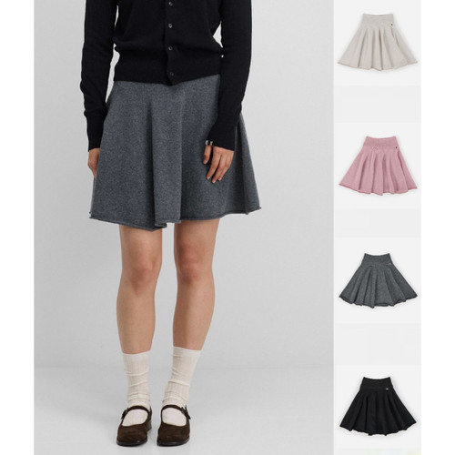Extreme Cashmere N°379 Girl 羊绒混纺抽绳绑带半身裙