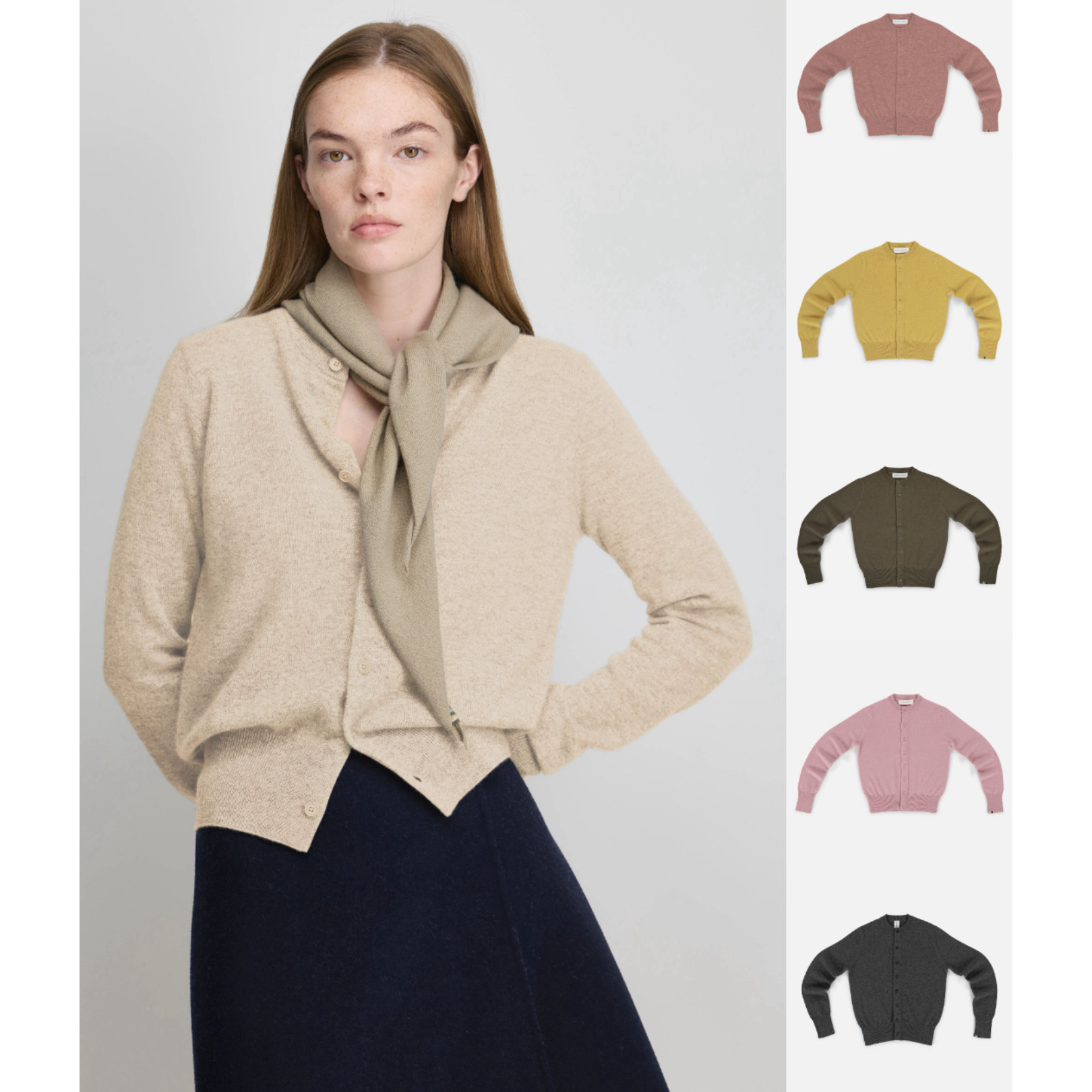 Extreme Cashmere N°300 little2 羊绒修身纽扣针织开衫上衣