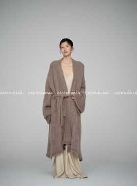 CASTING无隅｜YANGKEHAN 25AW 驼灰色晴山驼绒阔身长外套慵懒氛围