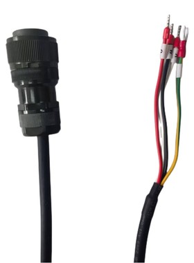 三菱大功率动力线MR-PWCNS4-5M伺服电机电源线，颜色随机