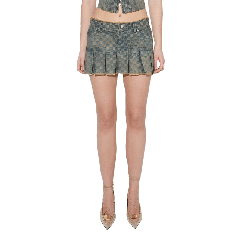 MISBHVJACQUARD MONOGRAM 牛仔半裙  周扬青明星同款