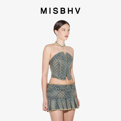 MISBHV  MONOGRAM束腰抹胸上衣   周扬青明星同款