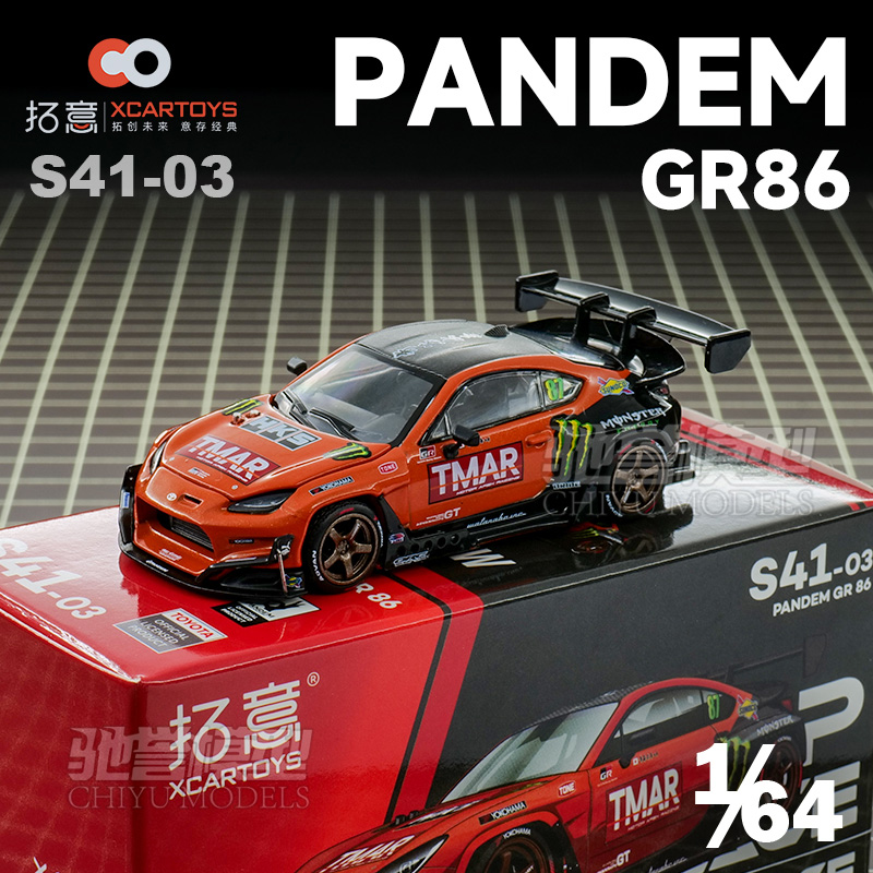拓意POPRACE 1:64 丰田GR86 PANDEM 火箭兔 魔爪 合金汽车模型