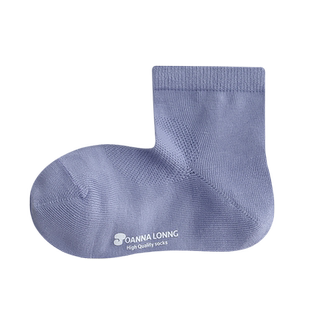 JoannaLonng3条装儿童无骨网眼短袜春夏季薄款透气男女童袜子纯色