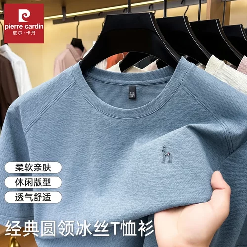 皮尔卡丹男士夏季透气短袖T恤