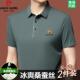 翻领polo衫 皮尔卡丹夏季 上衣 t恤半袖 体恤中年男装 桑蚕丝男士 短袖