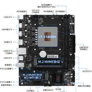 i7-11800H电脑主板CPU套装8核台式机游戏渲染 台式itx板