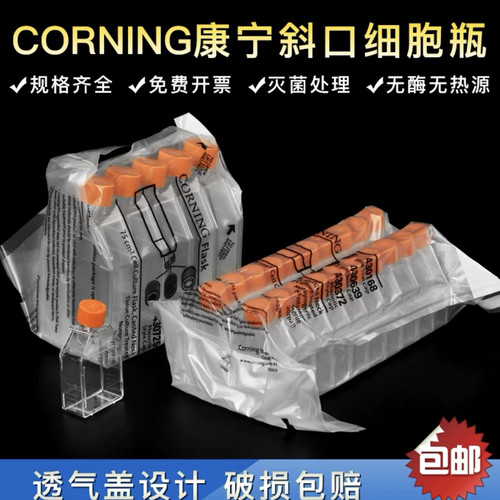 CORNING 康宁正方形带透气盖斜口细胞瓶 无菌无酶 25CM² 430639