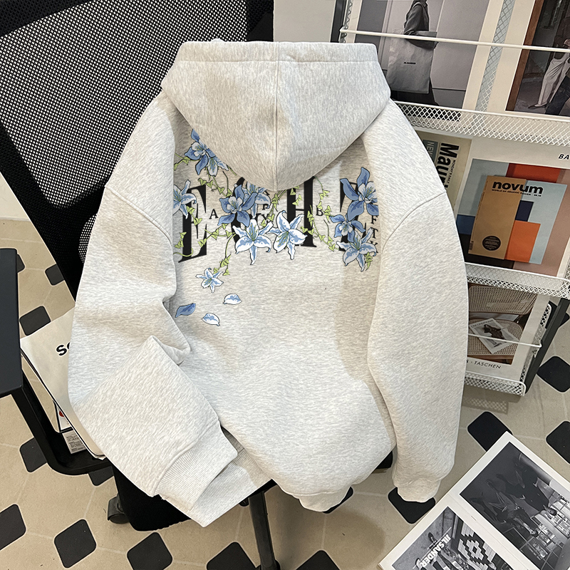 真维斯秋季新款cleanfit花卉卫衣
