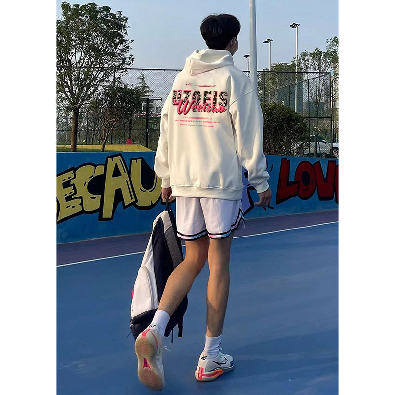 高街hiphop美式连帽卫衣男秋冬季