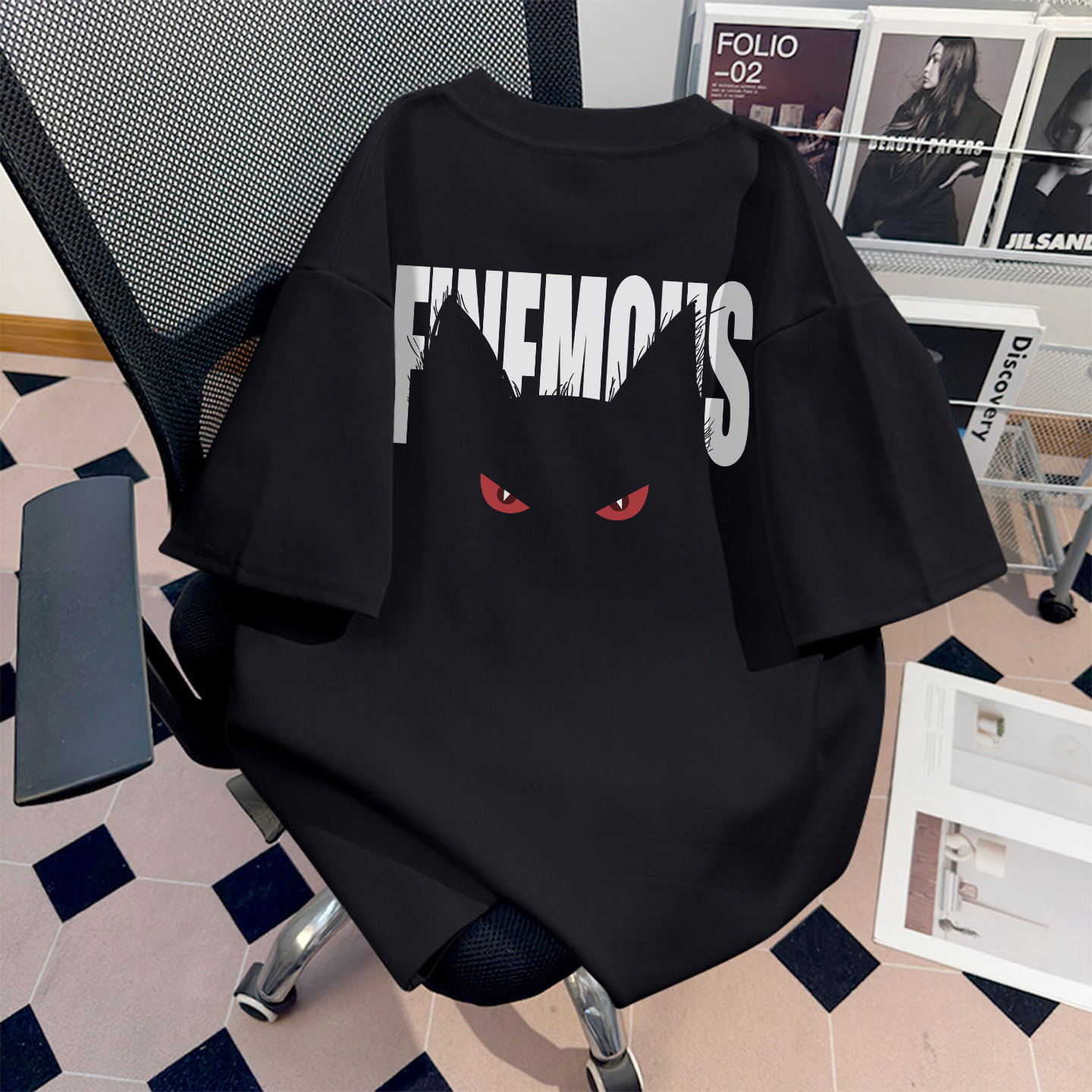 WASSUP个性趣味重磅纯棉短袖男女款t恤夏季休闲宽松潮牌学生上衣