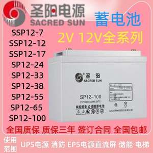 新品圣阳SP12-100蓄电池12V24AH SP12-65 SP12-38 SP12-24FR SSP1