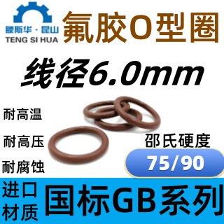 进口氟胶O令内径18-560mm*6.0 O型圈FKMo形圈FPM密封圈