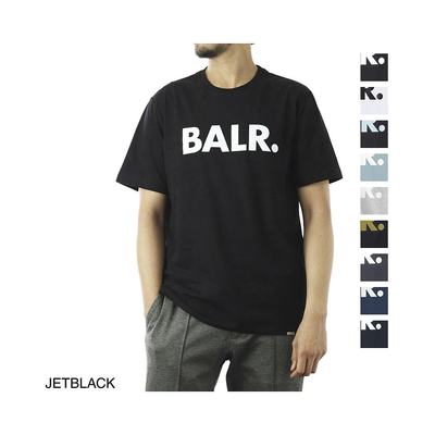 日本直邮Baller BALR.圆领T恤男士直筒T恤墨黑BRAND STRAIGHT