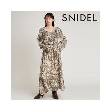 22aw2nd 日本直邮SNIDEL swfo225039 束带褶皱荷叶边连衣裙长款