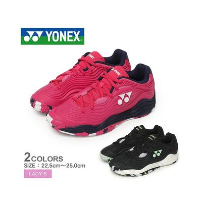 日本直邮YONEX Power Cushion Fusion REV5 YONEX网球鞋女黑粉色P