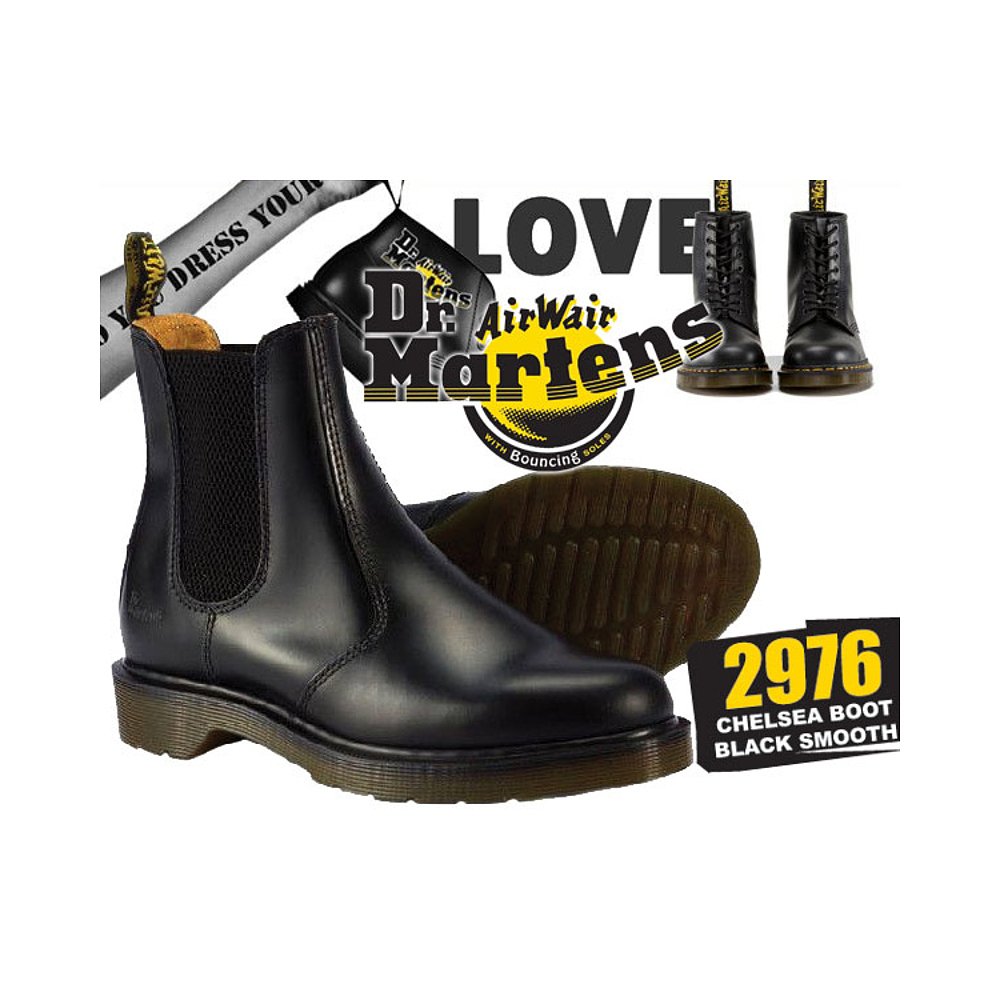 日本直邮Dr.Martens 2976 CHELSEA BOOT BLACK SMOOTH Dr.Martens