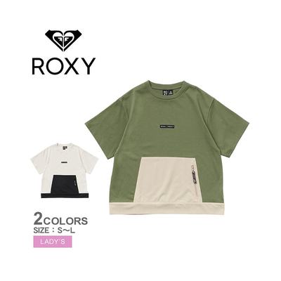 日本直邮【宇包包邮Roxy短袖T恤ROXY STEPS S/S大T恤女款​​米绿色