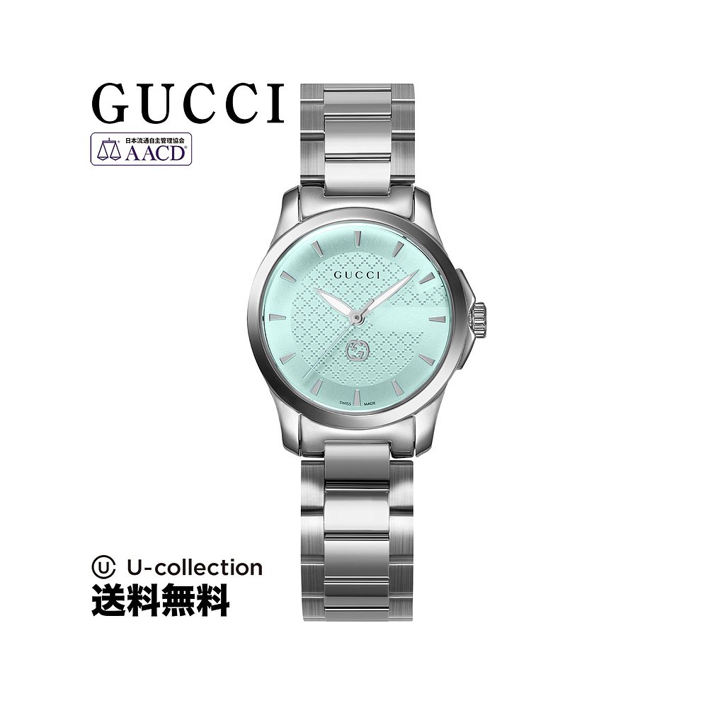 日本直邮GUCCI G Timeless石英女士绿松石蓝 YA1265051手表奢