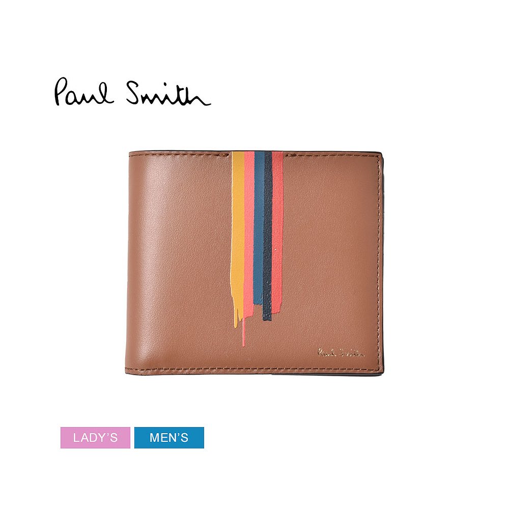 日本直邮Paul Smith 钱包 PAUL SMITH 彩绘条纹印花钱包钱包 男士