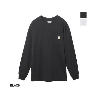 日本直邮Carhartt 圆领长袖 T恤男式 k126 blk 长袖口袋