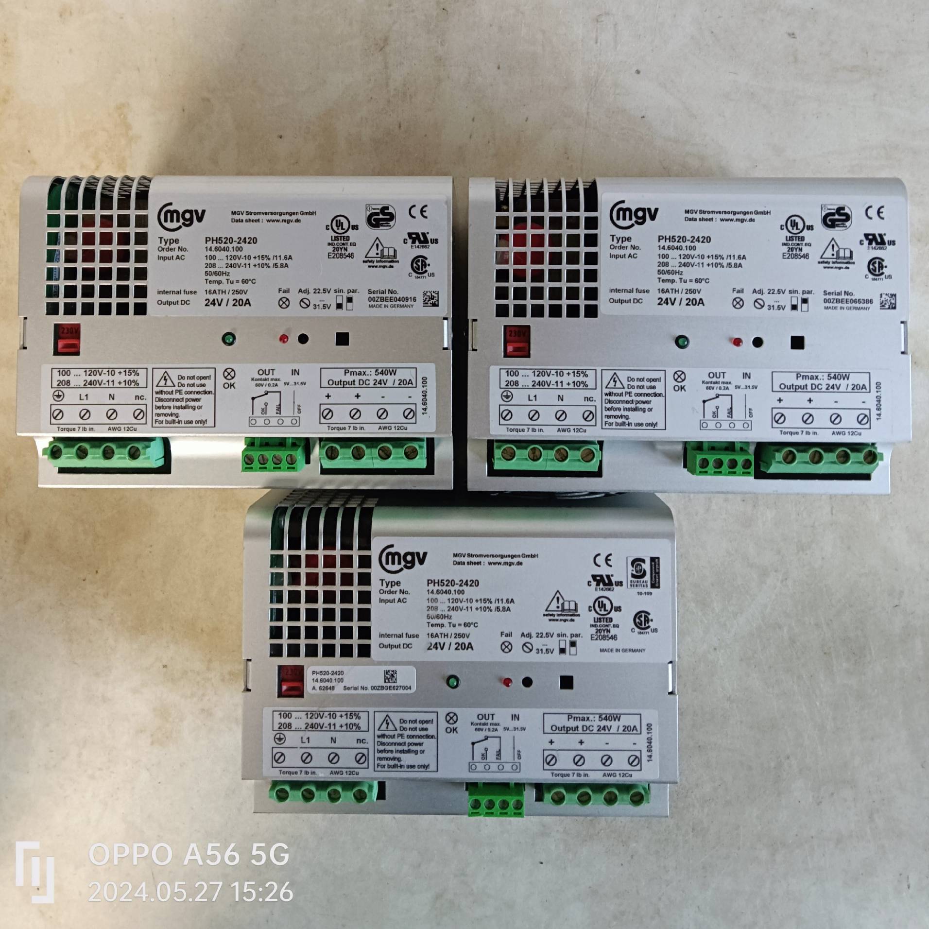 德国mgv开关电源：PH520-24议价 也可为维修！！