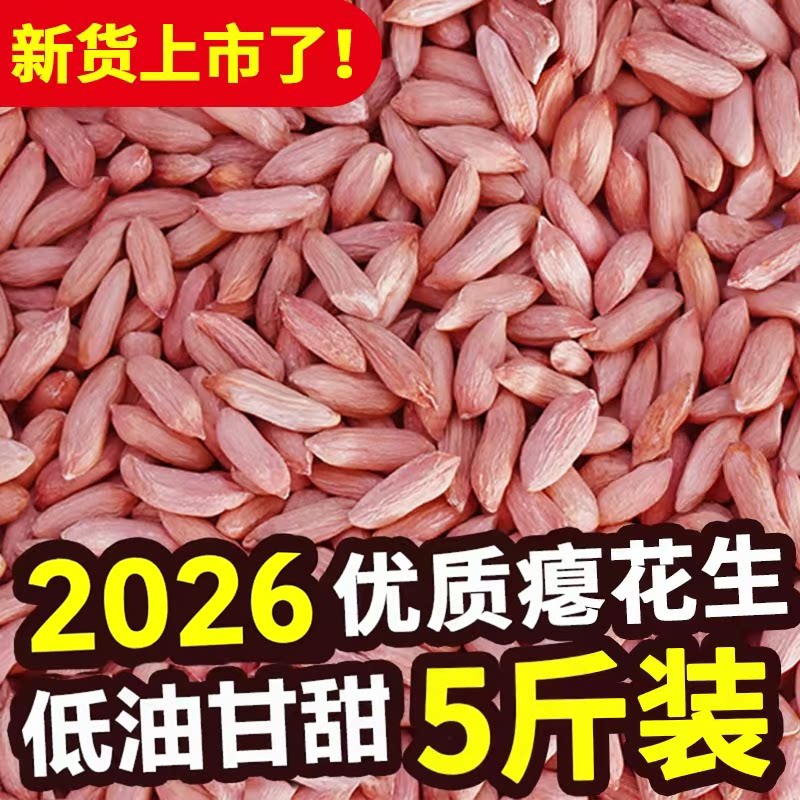 山东瘪花生2026当季新货花生米甘甜零食生小粒花生仁批发瘪子花生