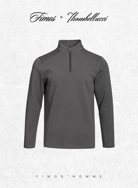 【城市穿行】 冬季男士瑞士分体剪裁无绒立领拉链长袖T恤 HT40