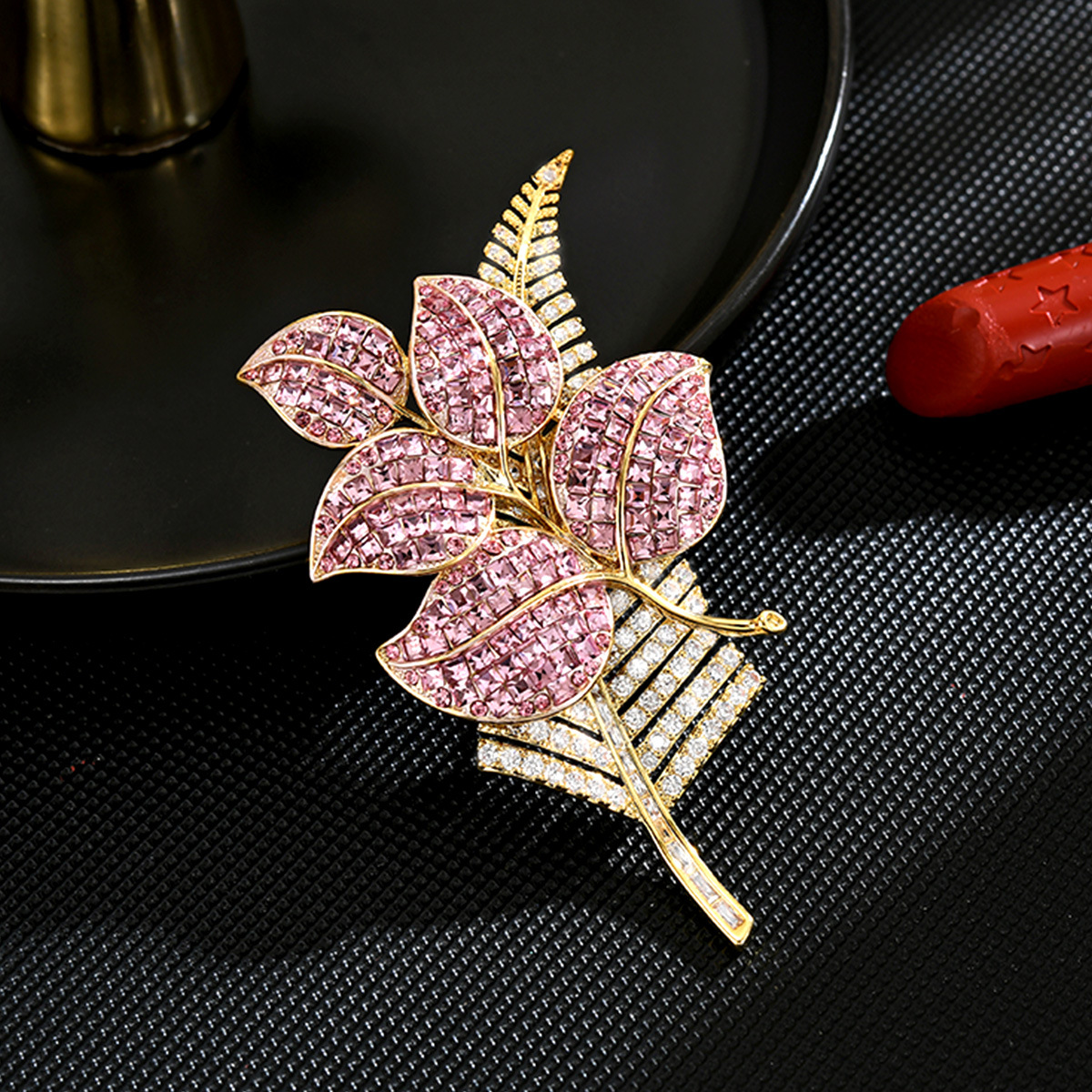 高级感气质优雅叶子百搭精致潮流