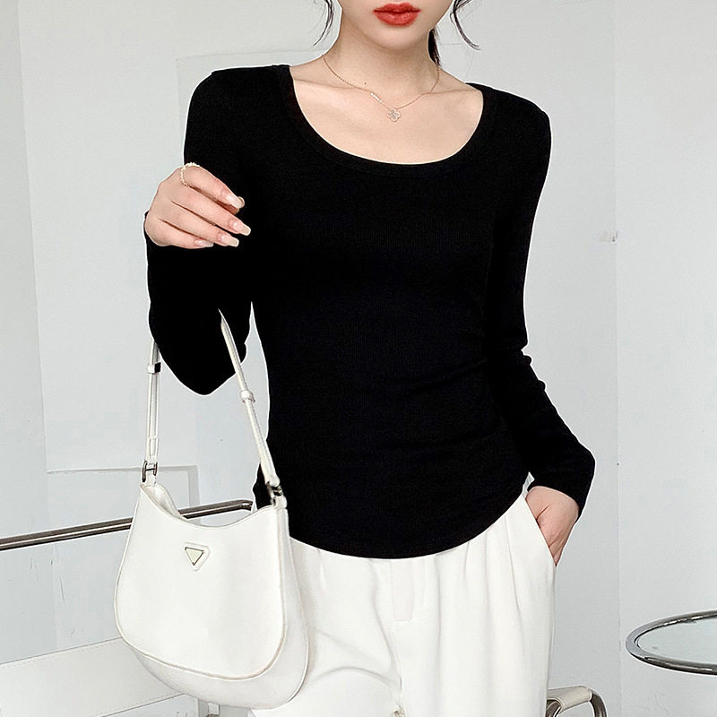 阳离子打底衫女秋冬新款堆堆半高领德绒高弹白色加绒厚保暖衣长袖