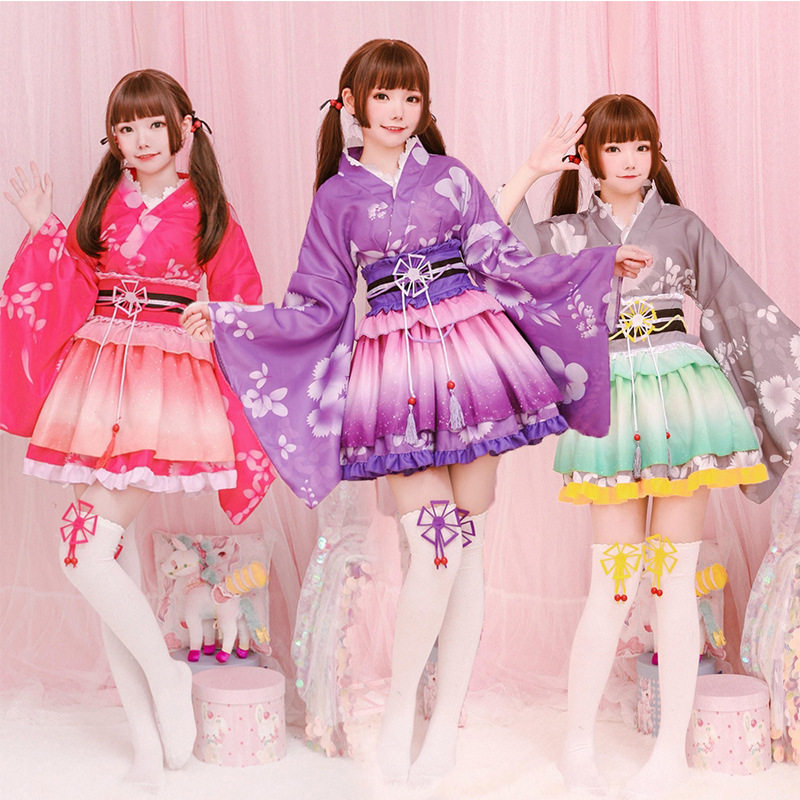 全员lovelive浴衣觉醒南小鸟真姬和服cos极乐净土宅舞衣服